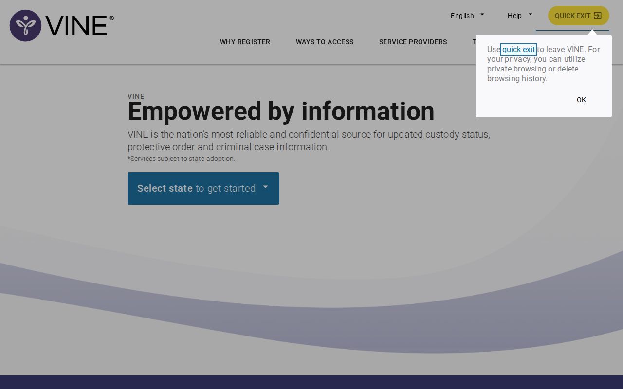 VINELink Virginia search and Richmond City release alert registration